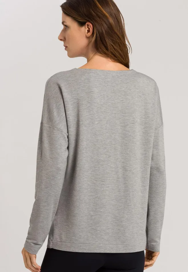 Relaxed Round Neck Top Balance Melange Women HANRO Lounge Tops