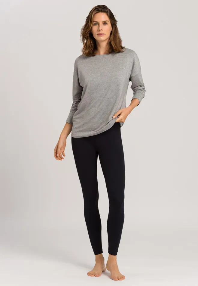 Relaxed Round Neck Top Balance Melange Women HANRO Lounge Tops