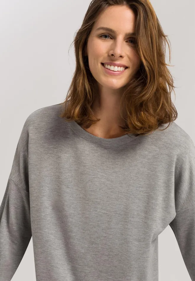 Relaxed Round Neck Top Balance Melange Women HANRO Lounge Tops