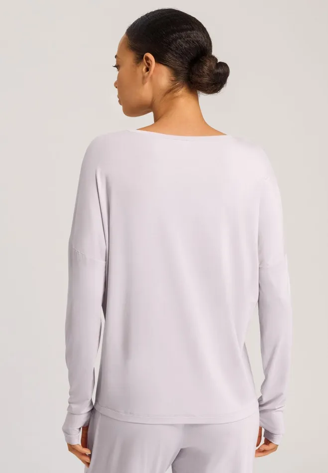 Relaxed Round Neck Top Lilac Marble Women HANRO Activewear