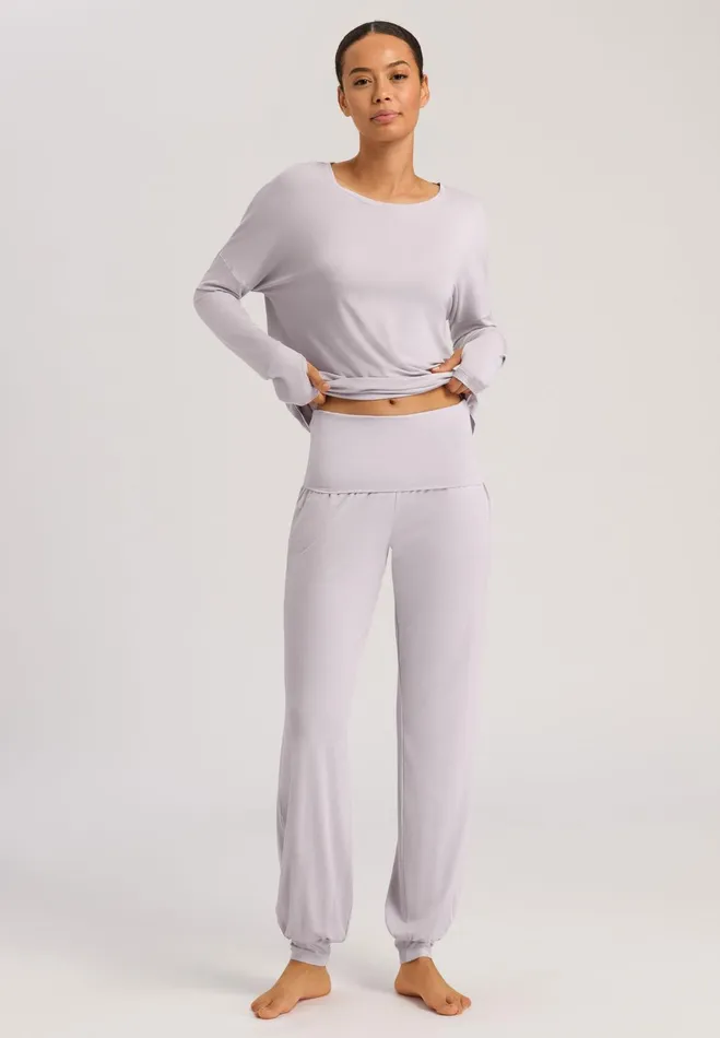 Relaxed Round Neck Top Lilac Marble Women HANRO Activewear