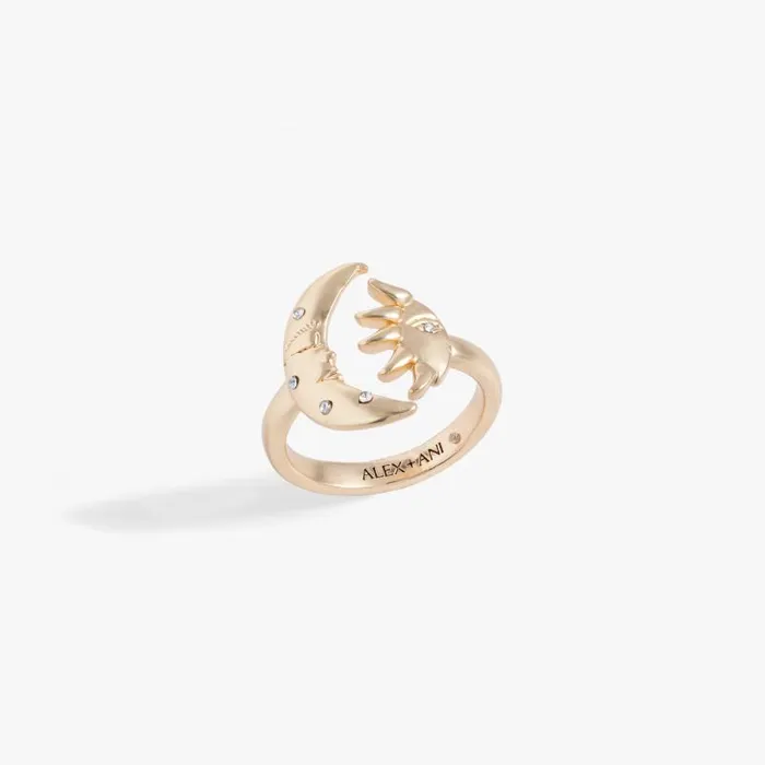 Rings Women Alex And Ani Moon And Sun Wrap Ring Antique Gold