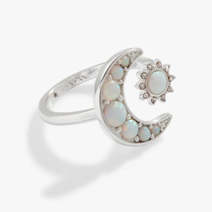 Rings Women Alex And Ani Moon Sun Opal Ring Shiny Silver