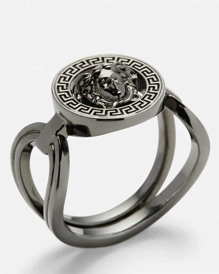 Rings WomenMen Versace Medusa 03995 Ring Silver
