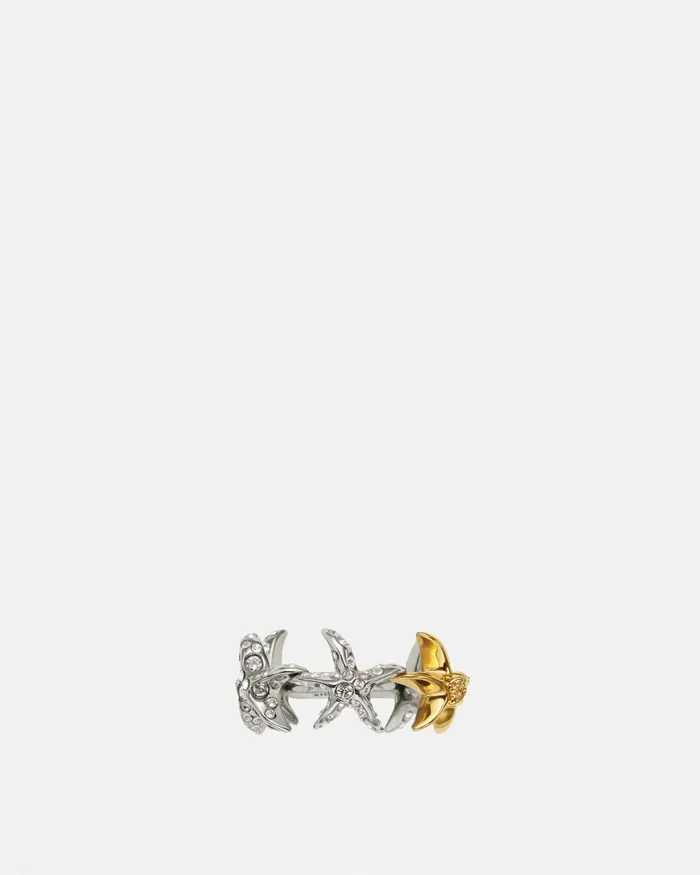 Rings Women Versace Barocco Sea Ring Silvergold