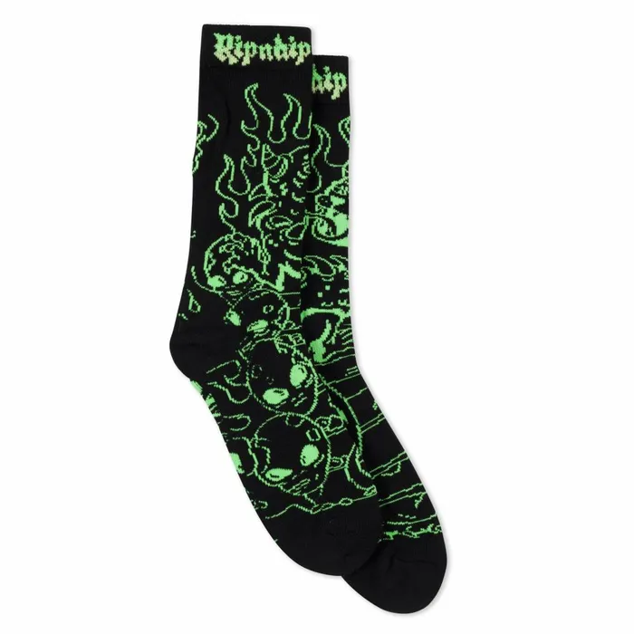 Ripndip Horntail Socks Black Shop Socks