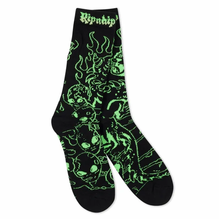 Ripndip Horntail Socks Black Shop Socks Ripndip Horntail Socks Black Shop Socks