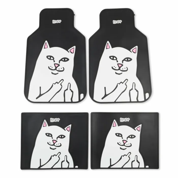 Ripndip Lord Nermal Car Floor Mats Black Car Accessories