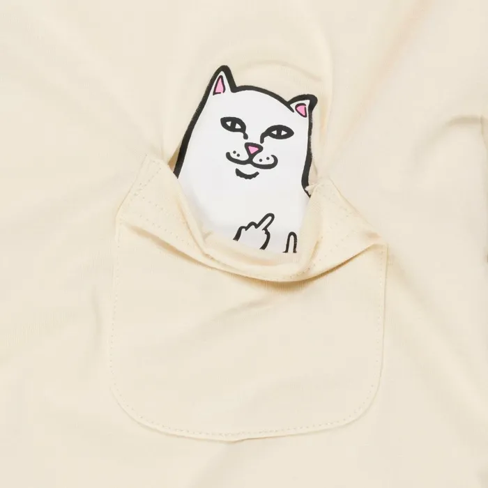 Ripndip Lord Nermal Cropped Long Sleeve Pocket Tee Natural Womens Ripndip Lord Nermal Cropped Long Sleeve Pocket Tee Natural Womens