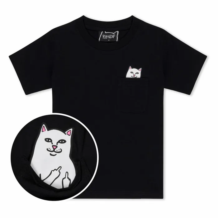 Ripndip Lord Nermal Kid Pocket Tee Black Short Sleeve Tees
