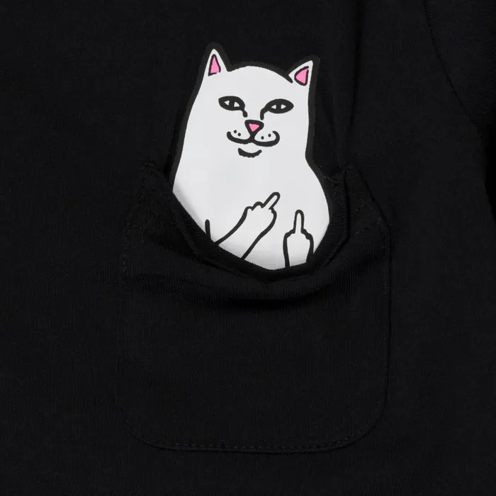 Ripndip Lord Nermal Kid Pocket Tee Black Short Sleeve Tees Ripndip Lord Nermal Kid Pocket Tee Black Short Sleeve Tees