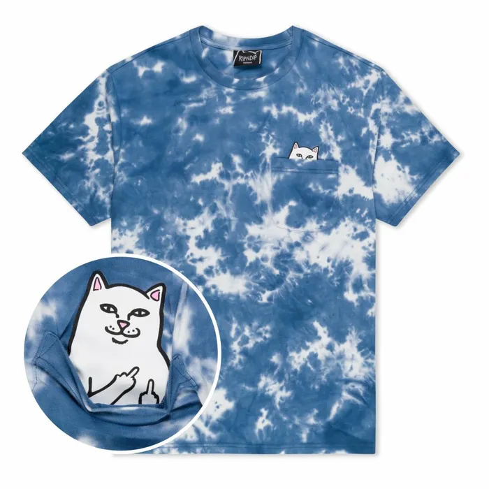 Ripndip Lord Nermal Pocket Tee Slate Lightning Wash Lord Nermal Tees