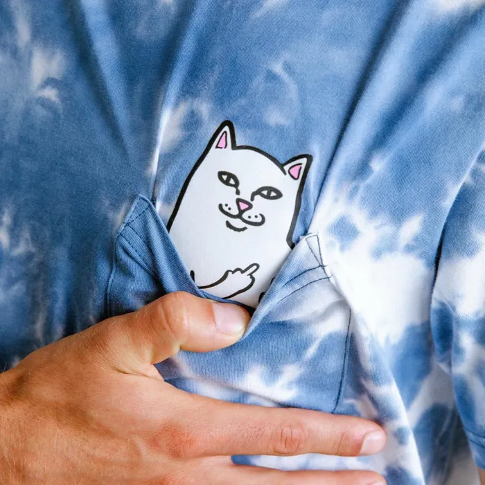 Ripndip Lord Nermal Pocket Tee Slate Lightning Wash Lord Nermal Tees Ripndip Lord Nermal Pocket Tee Slate Lightning Wash Lord Nermal Tees