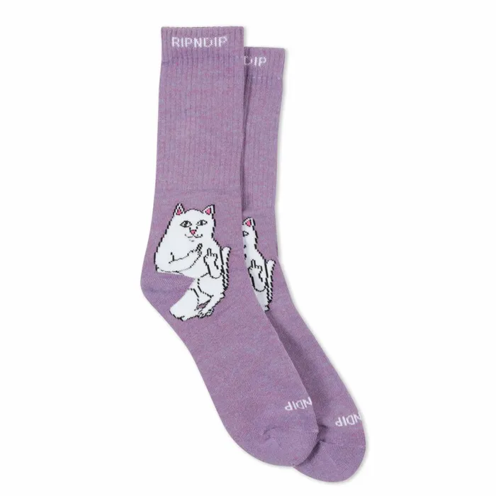 Ripndip Lord Nermal Socks Lilac Heather Shop Socks