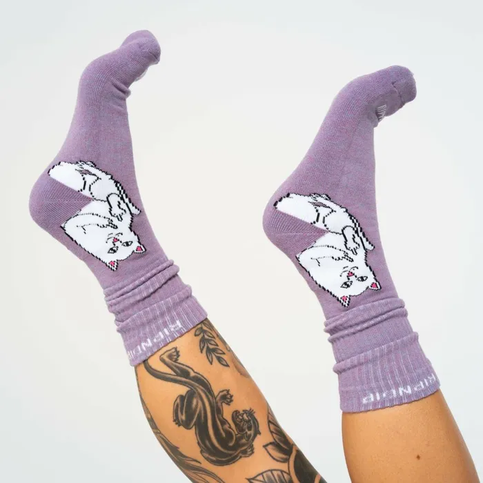 Ripndip Lord Nermal Socks Lilac Heather Shop Socks Ripndip Lord Nermal Socks Lilac Heather Shop Socks