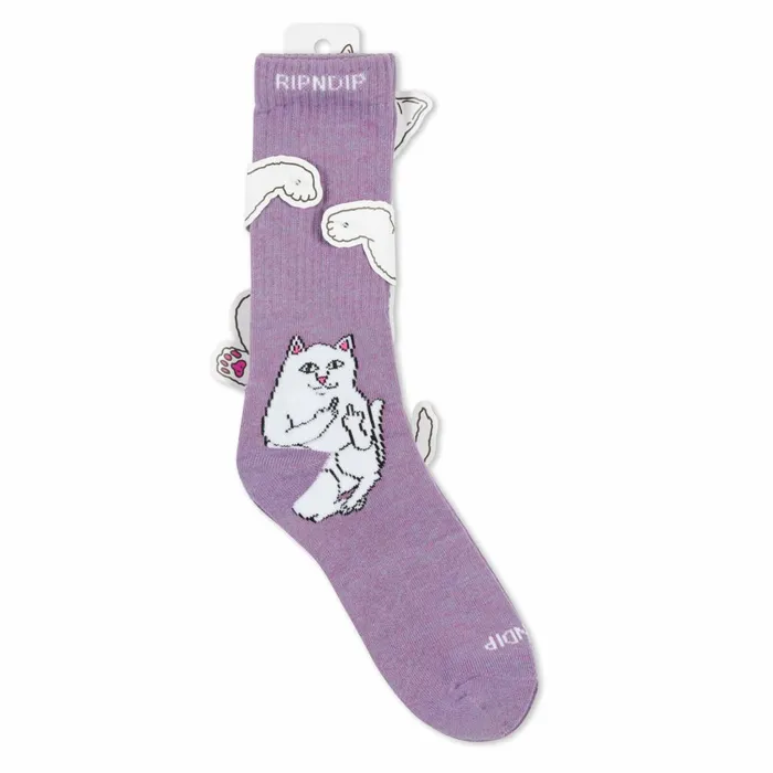 Ripndip Lord Nermal Socks Lilac Heather Shop Socks Ripndip Lord Nermal Socks Lilac Heather Shop Socks