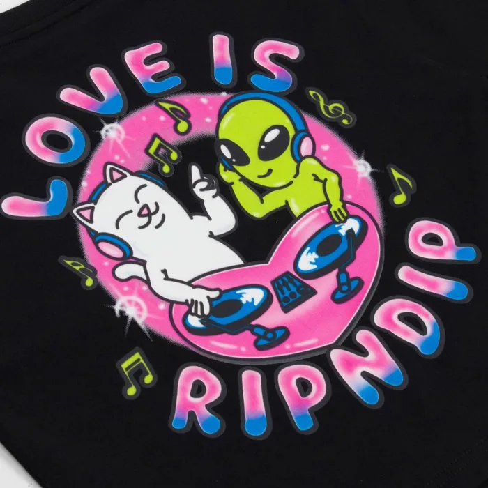 Ripndip Love Is Ripndip Cropped Baby Tee Black Womens