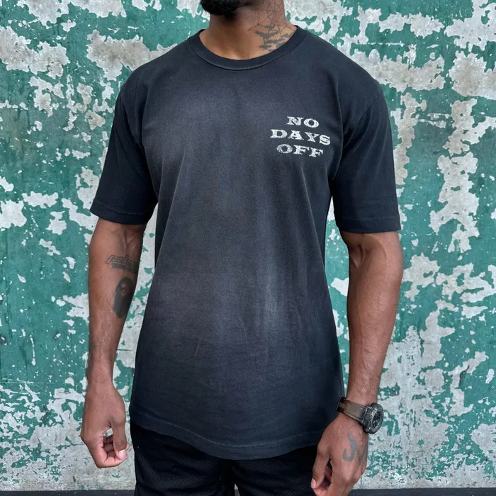 Ripndip No Days Off Tee Black Sun Fade Short Sleeve Tees Ripndip No Days Off Tee Black Sun Fade Short Sleeve Tees