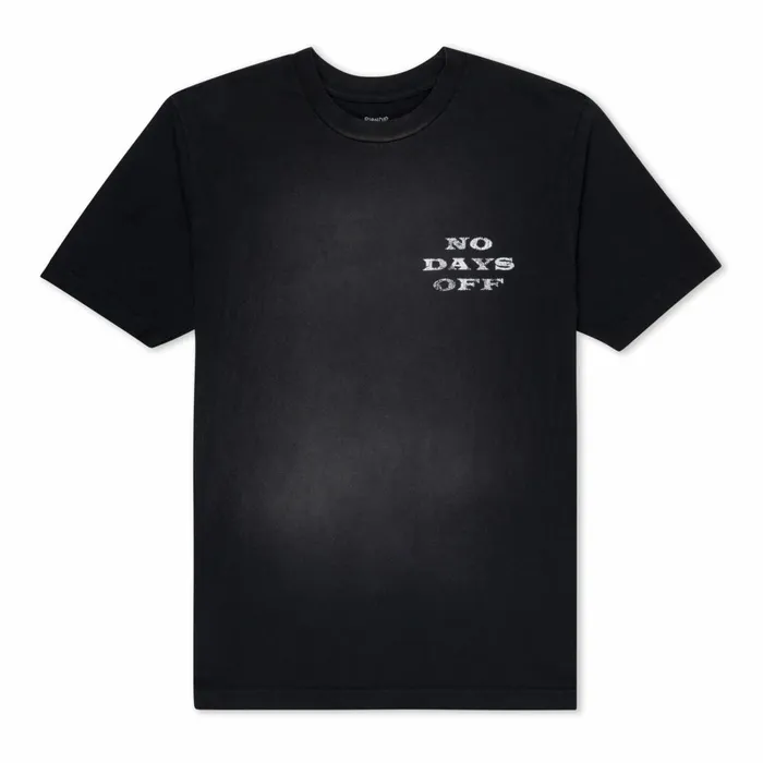 Ripndip No Days Off Tee Black Sun Fade Short Sleeve Tees Ripndip No Days Off Tee Black Sun Fade Short Sleeve Tees
