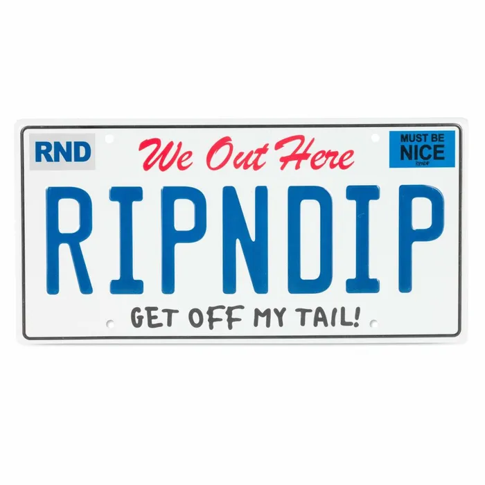 Ripndip Ripndip License Plate White Car Accessories