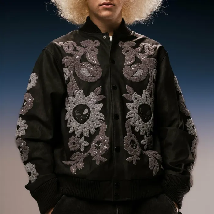 Ripndip Space Garden Varsity Jacket Black Jackets Ripndip Space Garden Varsity Jacket Black Jackets