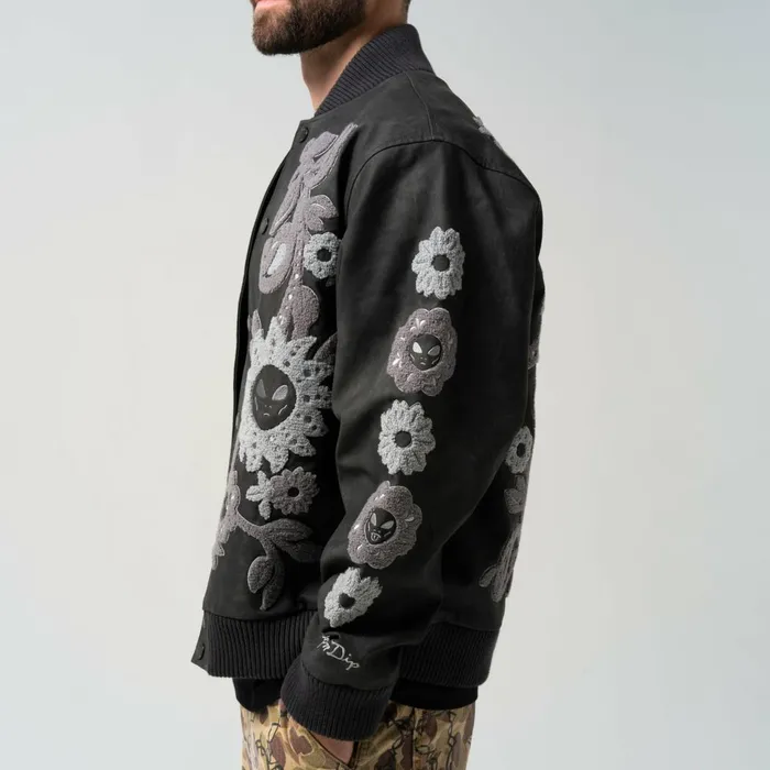 Ripndip Space Garden Varsity Jacket Black Jackets Ripndip Space Garden Varsity Jacket Black Jackets