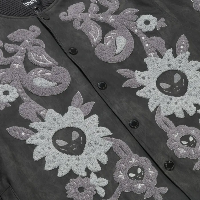 Ripndip Space Garden Varsity Jacket Black Jackets Ripndip Space Garden Varsity Jacket Black Jackets