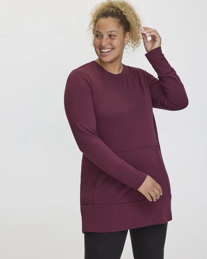 RWandCO Activewear LongSleeve Tunic With Front Pocket 8211 Hyba 124 Regular 124 Reitmans Port Royal 8211 Women