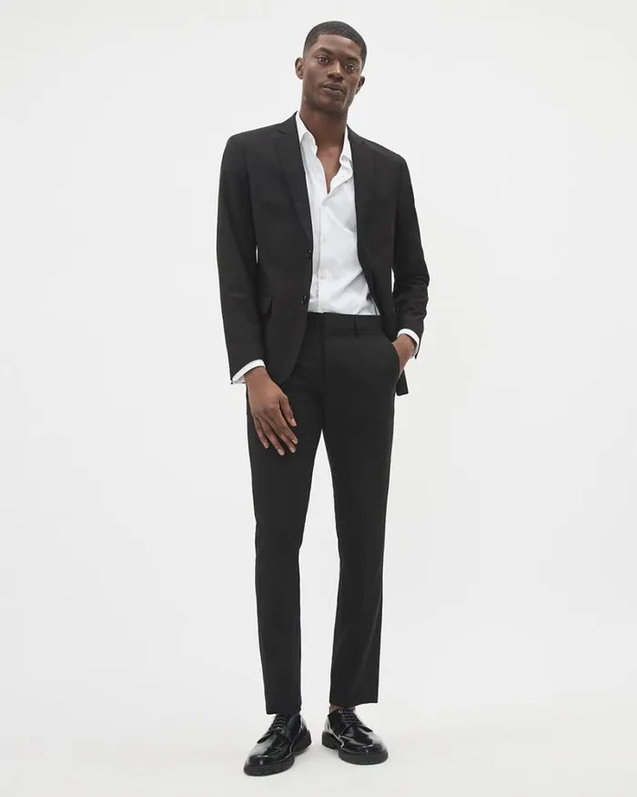 RWandCO Blazers Essential Black WoolBlend Suit Blazer Black 8211 Men RWandCO Blazers Essential Black WoolBlend Suit Blazer Black 8211 Men