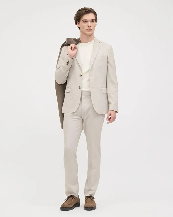 RWandCO Blazers SlimFit Tech Suit Blazer Travertine 8211 Men RWandCO Blazers SlimFit Tech Suit Blazer Travertine 8211 Men