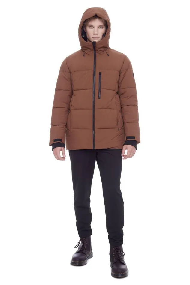 RWandCO Coats and Jackets Alpine North Men039s 8211 BANFF Vegan Down Recycled MidWeight Quilted Puffer Jacket Medium Brown 8211 Men