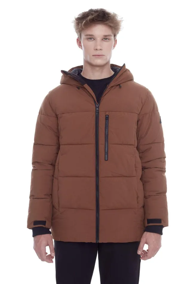 RWandCO Coats and Jackets Alpine North Men039s 8211 BANFF Vegan Down Recycled MidWeight Quilted Puffer Jacket Medium Brown 8211 Men