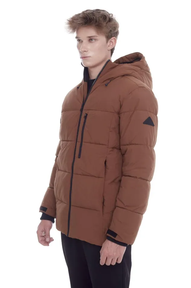 RWandCO Coats and Jackets Alpine North Men039s 8211 BANFF Vegan Down Recycled MidWeight Quilted Puffer Jacket Medium Brown 8211 Men