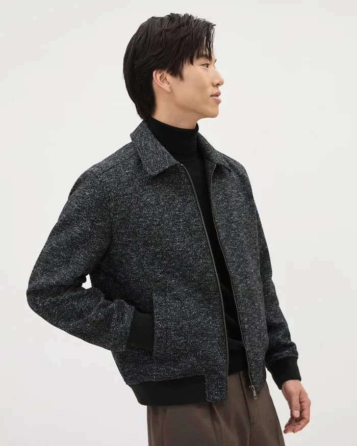 RWandCO Coats and Jackets Black Tweed Jacket With Shirt Collar Black 8211 Men RWandCO Coats and Jackets Black Tweed Jacket With Shirt Collar Black 8211 Men