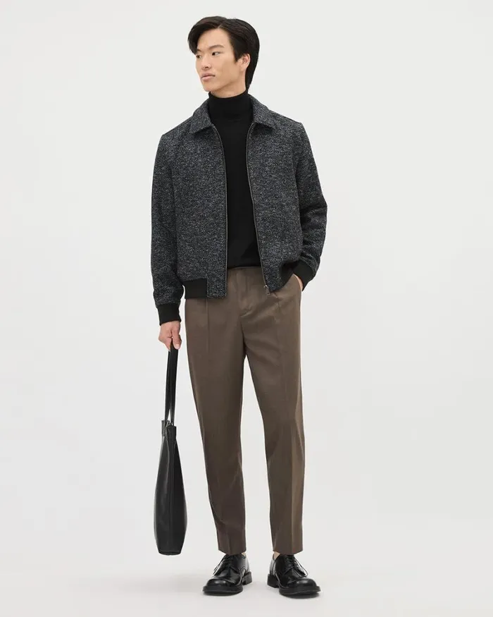 RWandCO Coats and Jackets Black Tweed Jacket With Shirt Collar Black 8211 Men