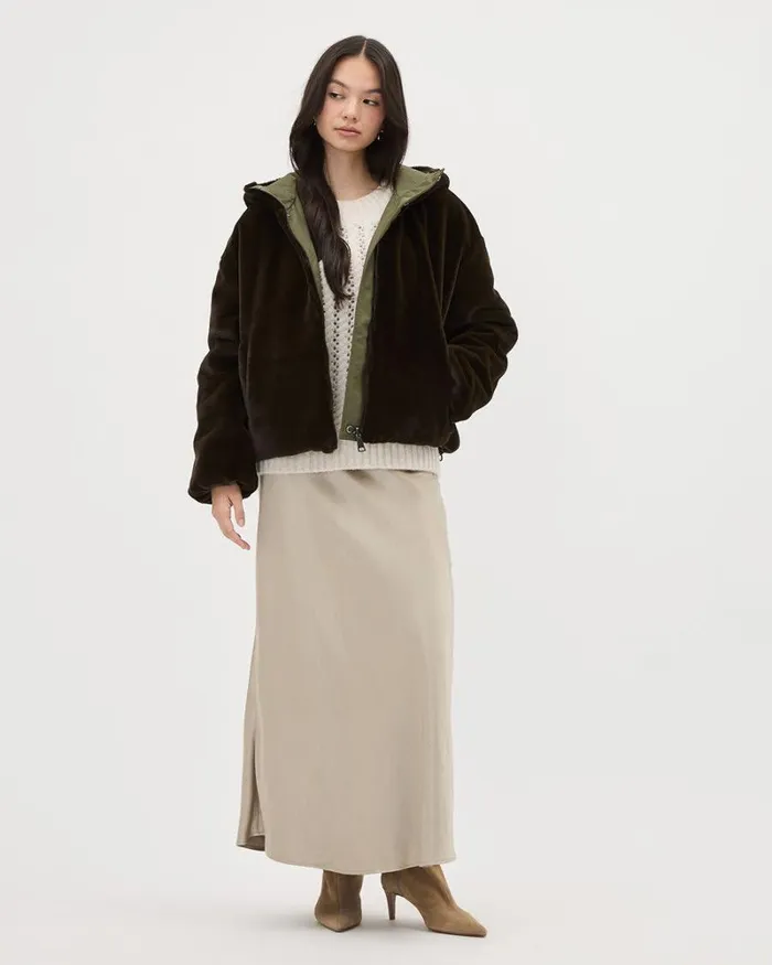 RWandCO Coats and Jackets Reversible Hooded Jacket Delicioso 8211 Women RWandCO Coats and Jackets Reversible Hooded Jacket Delicioso 8211 Women