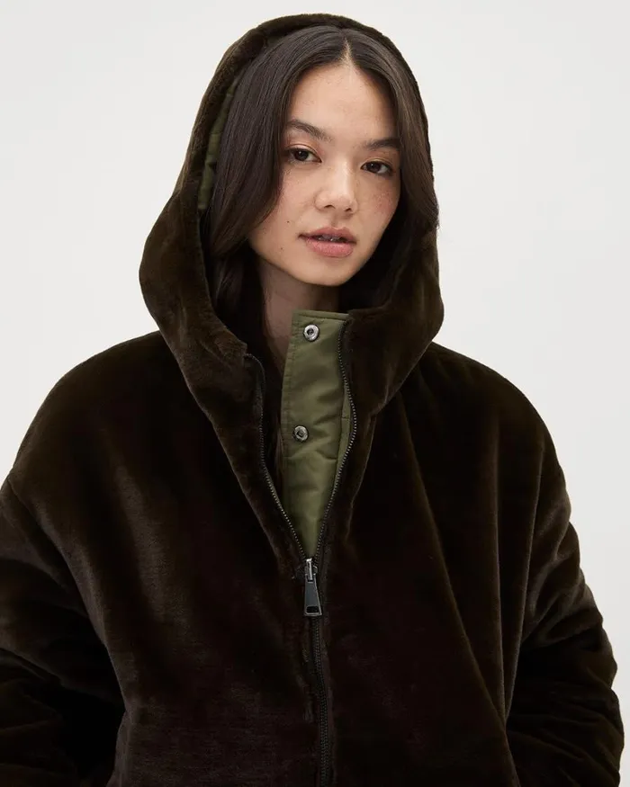 RWandCO Coats and Jackets Reversible Hooded Jacket Delicioso 8211 Women RWandCO Coats and Jackets Reversible Hooded Jacket Delicioso 8211 Women