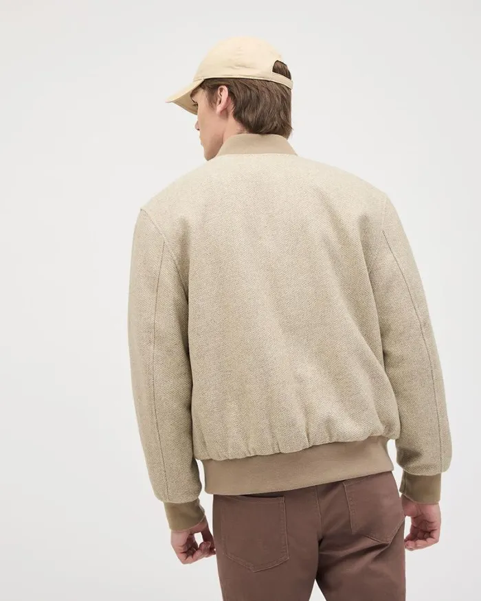 RWandCO Coats and Jackets Tweed Bomber Jacket Beige 8211 Men RWandCO Coats and Jackets Tweed Bomber Jacket Beige 8211 Men