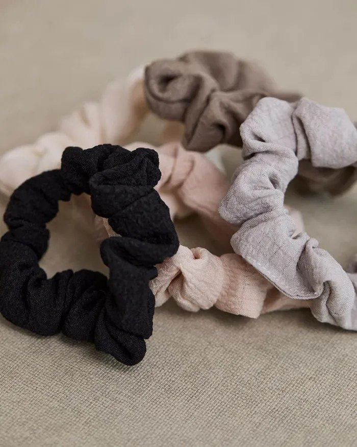 RWandCO Hair Accessories Small Textured Scrunchies 8211 Set Of 5 Multicolor 8211 Women RWandCO Hair Accessories Small Textured Scrunchies 8211 Set Of 5 Multicolor 8211 Women