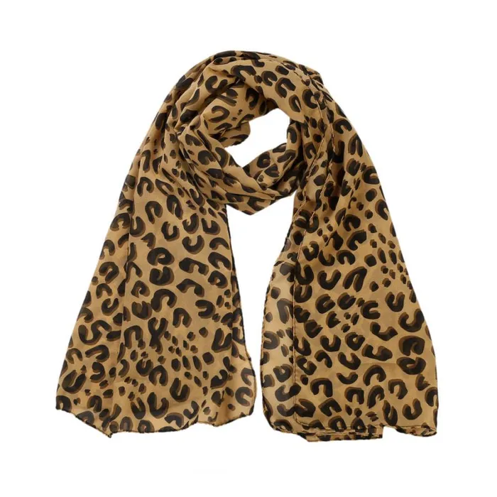 RWandCO Hats Gloves and Scarves Allegra K Chiffon Leopard Wrap Shawl Scarves Black Brown 8211 Women RWandCO Hats Gloves and Scarves Allegra K Chiffon Leopard Wrap Shawl Scarves Black Brown 8211 Women