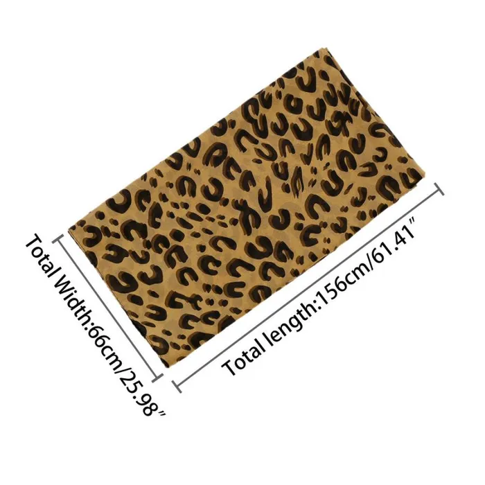 RWandCO Hats Gloves and Scarves Allegra K Chiffon Leopard Wrap Shawl Scarves Black Brown 8211 Women