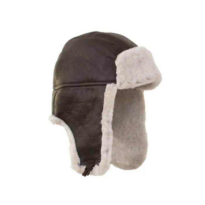 RWandCO Hats Gloves and Scarves Eastern Counties Leather 8211 Mens Heydon Sheepskin Flying Hat Medium Brown 8211 Men RWandCO Hats Gloves and Scarves Eastern Counties Leather 8211 Mens Heydon Sheepskin Flying Hat Medium Brown 8211 Men