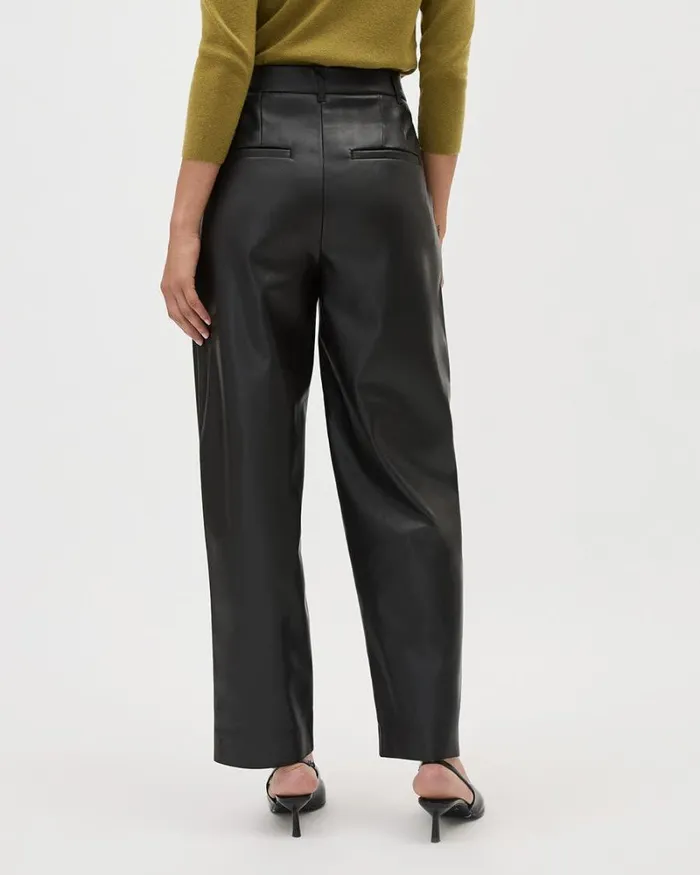 RWandCO HighRise FauxLeather HighRise Barrel Pant Black 8211 Women RWandCO HighRise FauxLeather HighRise Barrel Pant Black 8211 Women