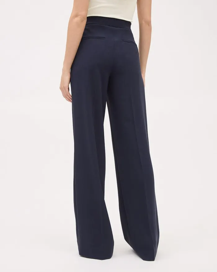 RWandCO HighRise HighRise LongWideLeg Crepe Pant Night Sky 8211 Women
