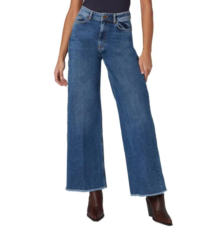 RWandCO Jeans Lola Jeans MILANDIS High Rise Wide Leg Jeans Medium Blue 8211 Women