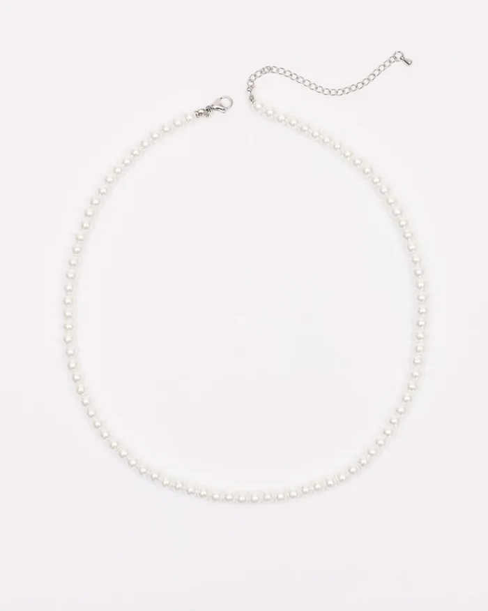 RWandCO Jewelry Pearl Necklace Cream 8211 Men
