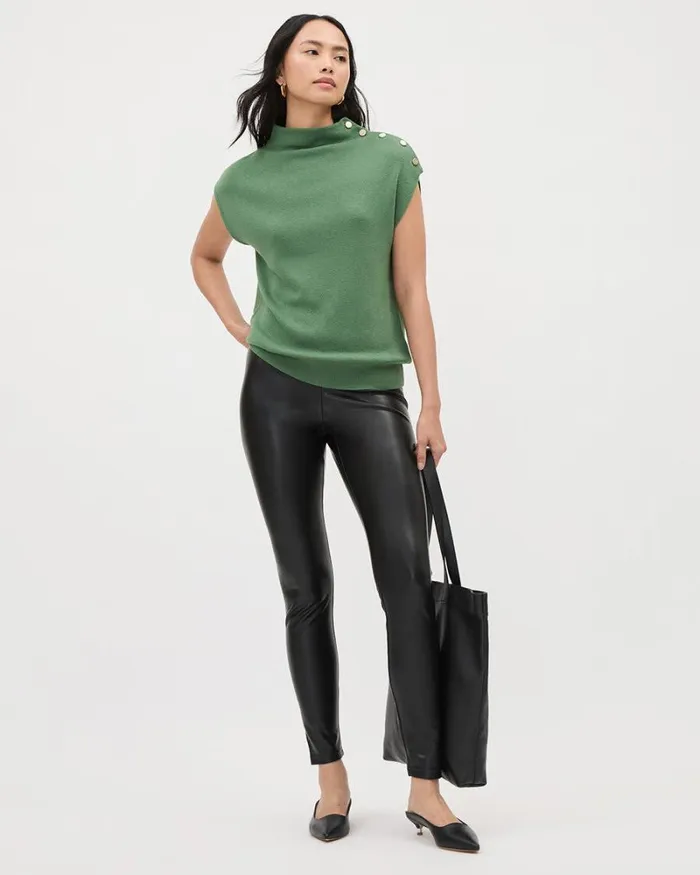 RWandCO Leggings HighRise Long Faux Leather Legging Pant Black 8211 Women RWandCO Leggings HighRise Long Faux Leather Legging Pant Black 8211 Women