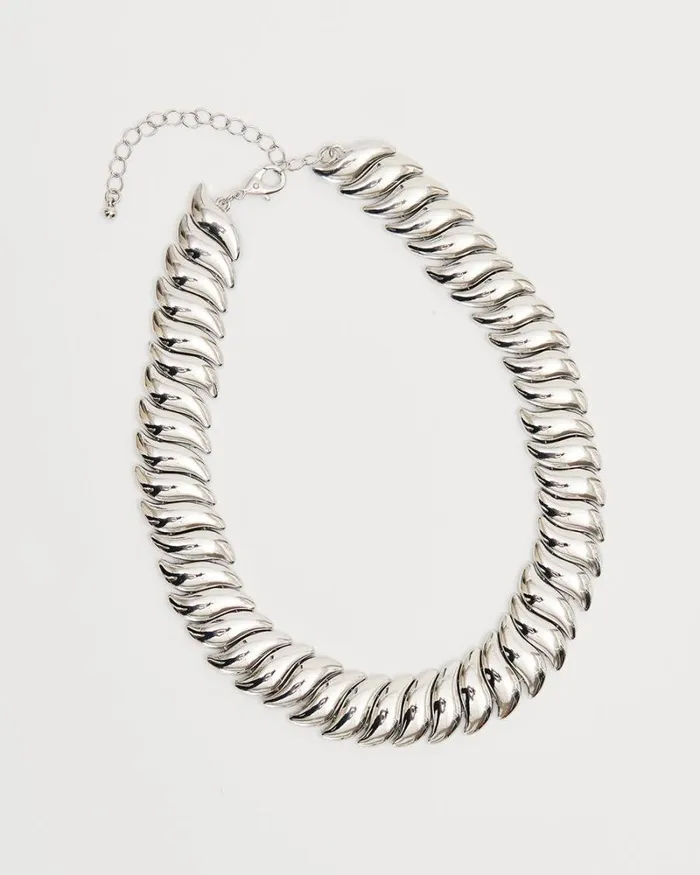 RWandCO Necklaces Short Chunky Necklace Silver 8211 Women