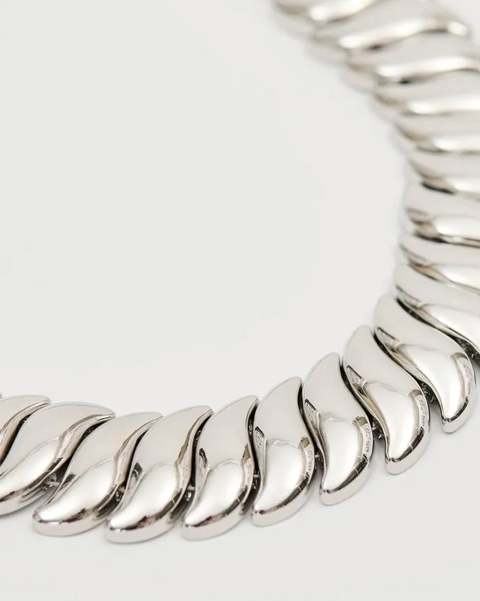 RWandCO Necklaces Short Chunky Necklace Silver 8211 Women RWandCO Necklaces Short Chunky Necklace Silver 8211 Women