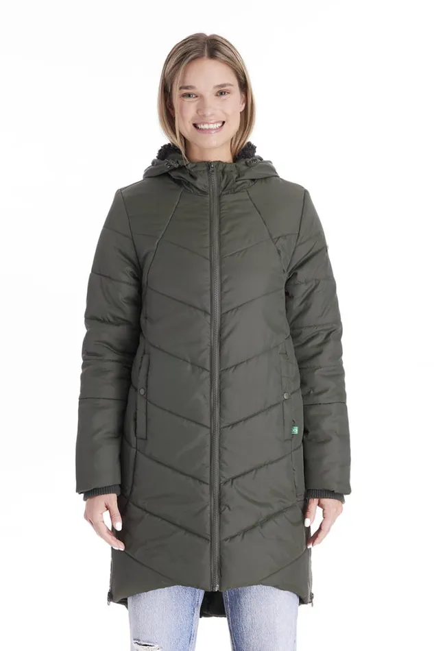 RWandCO Outerwear Harper 8211 3in1 Maternity Coat Cocoon Mid Thigh 8211 Modern Eternity Maternity Medium Green 8211 Women RWandCO Outerwear Harper 8211 3in1 Maternity Coat Cocoon Mid Thigh 8211 Modern Eternity Maternity Medium Green 8211 Women